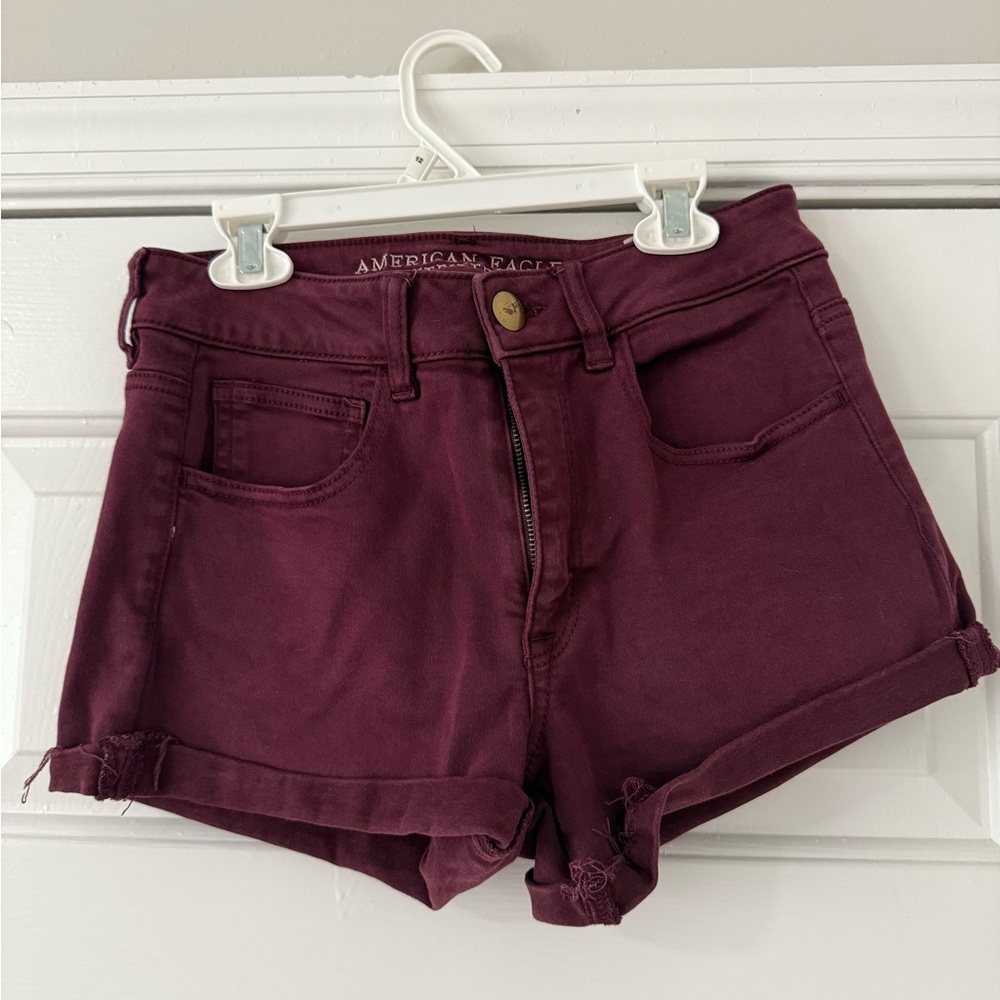 American Eagle Outfitters Women's Burgundy Shorts